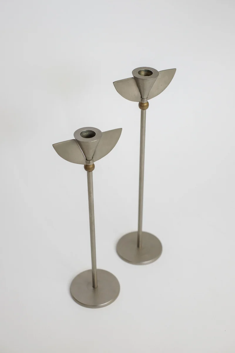Set of 2 Memphis Candleholders