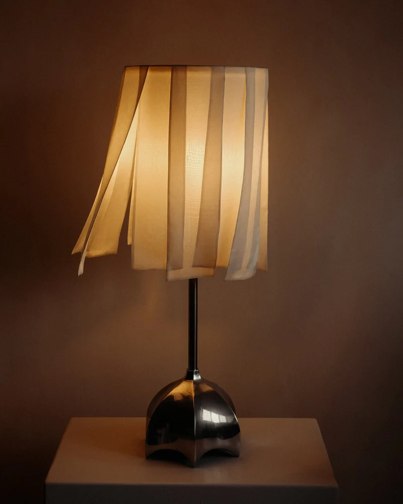 Vintage Silk Table Lamp