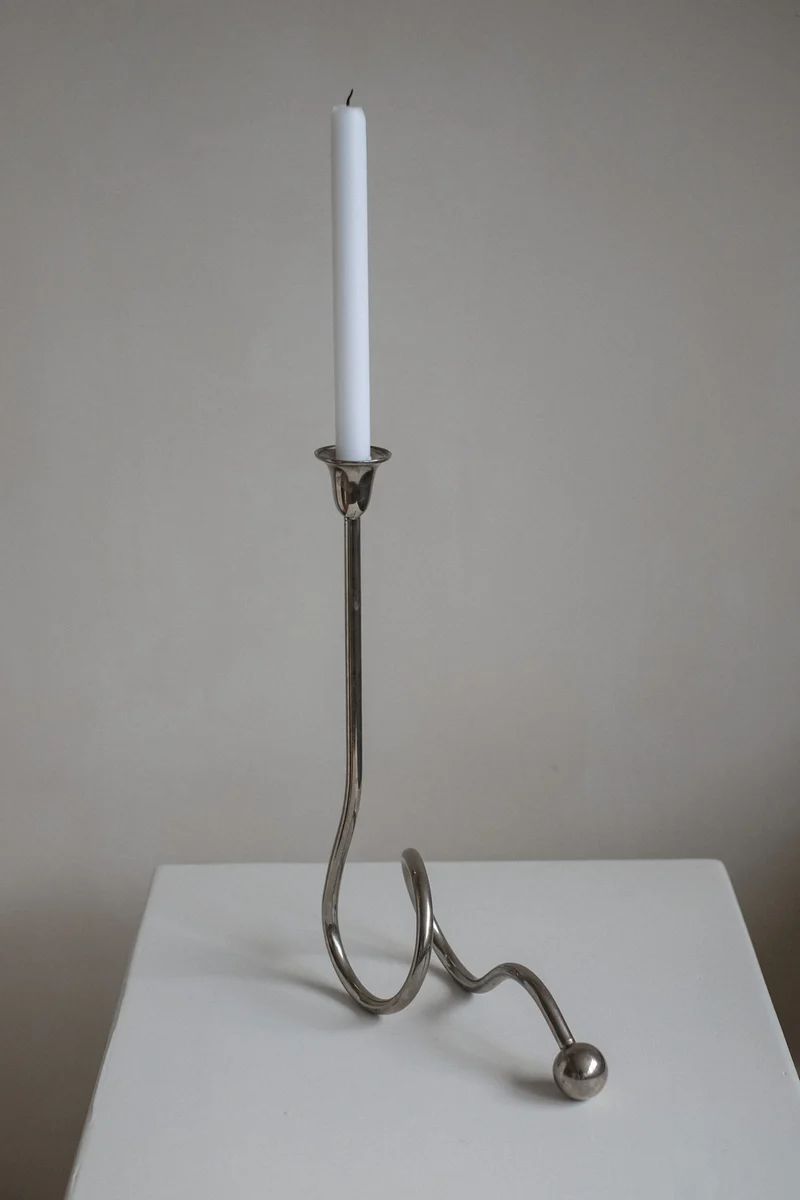 Chrome Candle Holder by Guido Niest