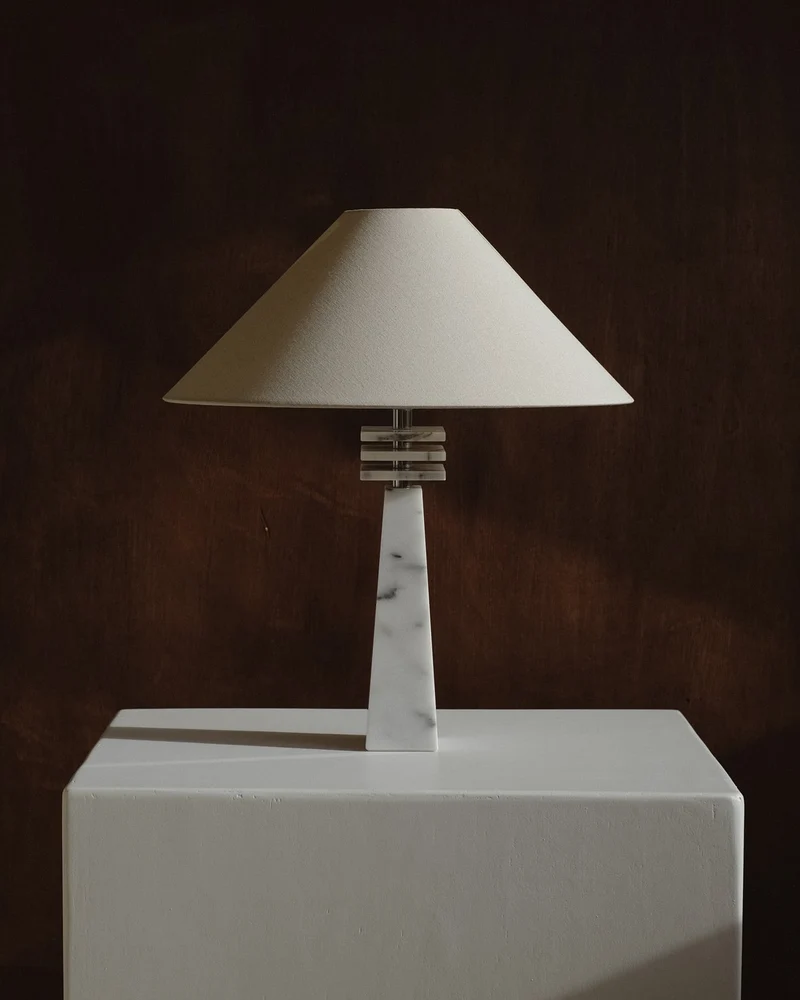 Vintage Marble Table Lamp
