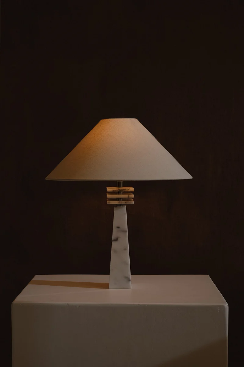 Vintage Marble Table Lamp
