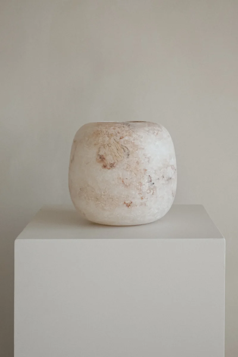 Alabaster Candle Holder