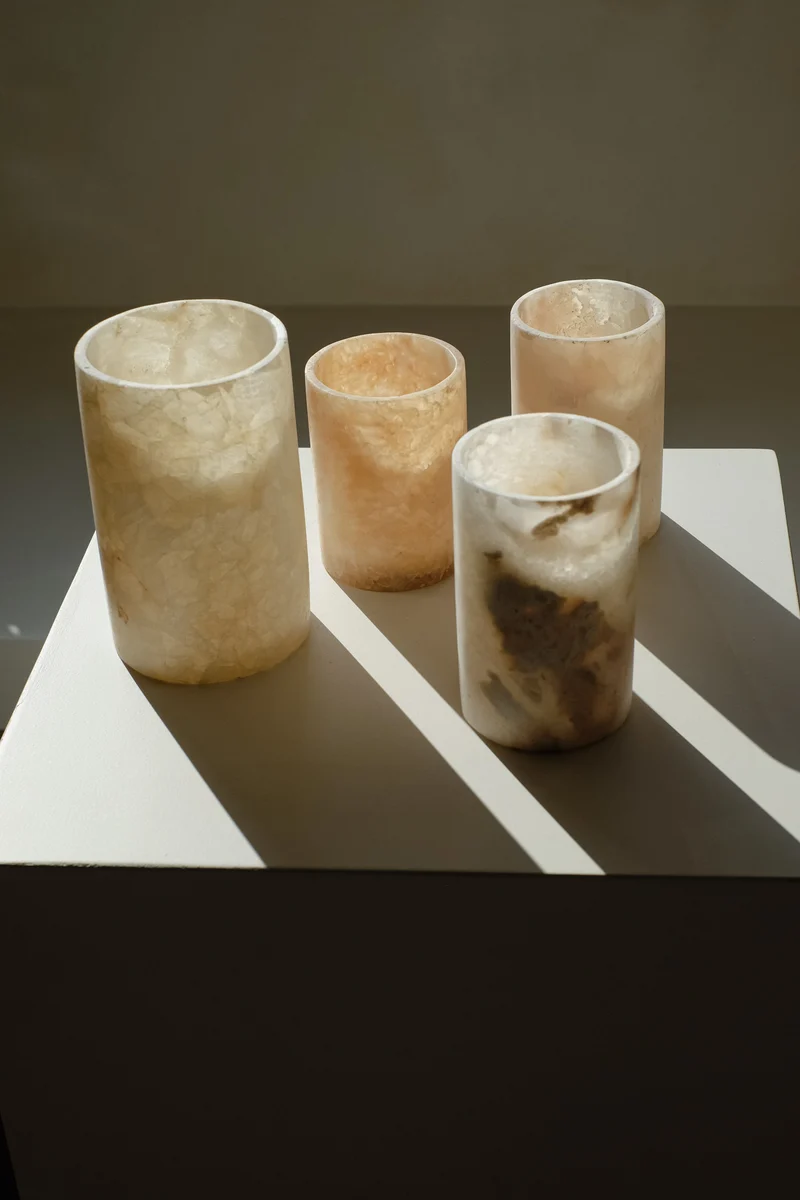 Alabaster Candle Holder