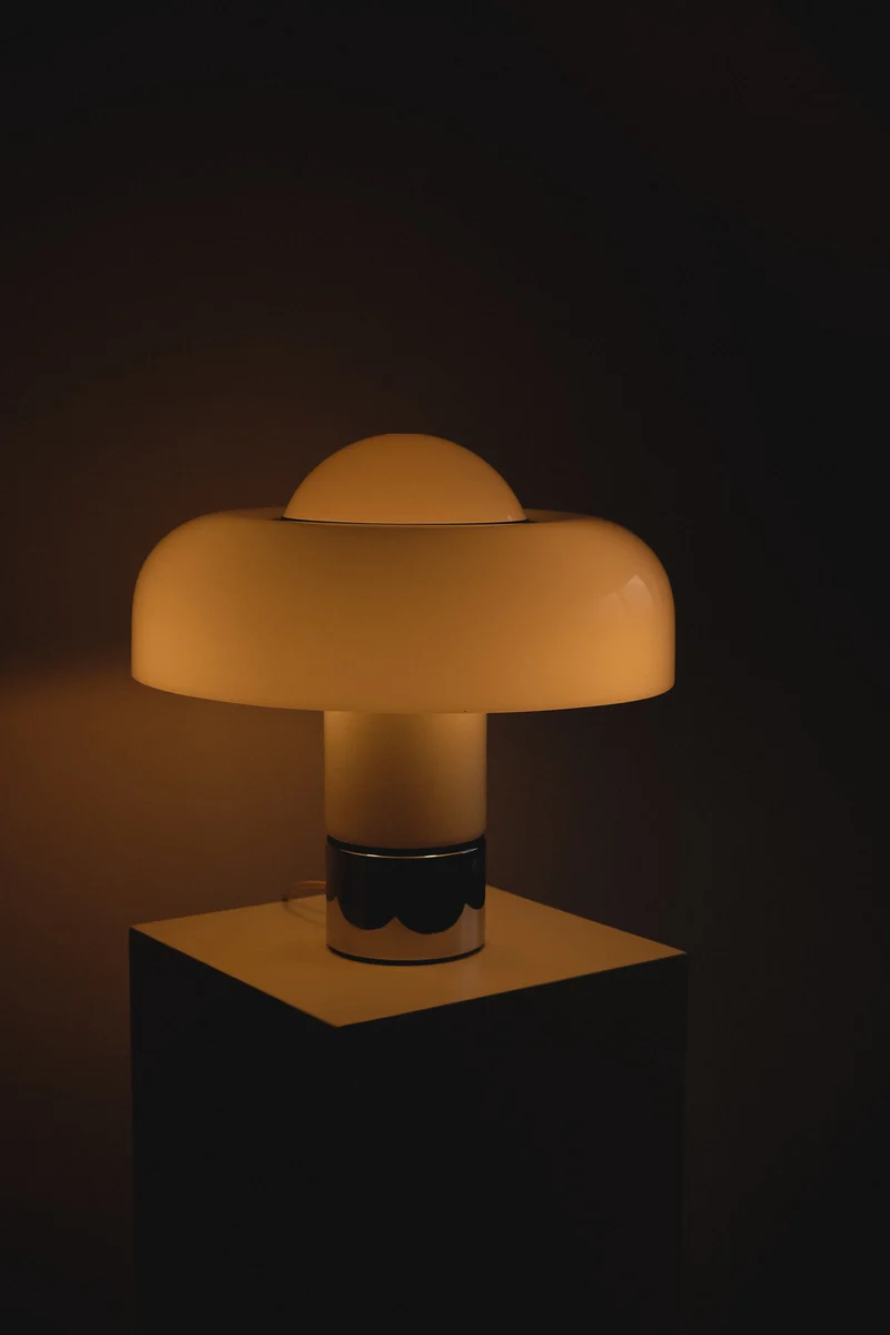 Vintage Brumbry Chrome Table Lamp by Luigi Massoni for Harvey Guzzini, 1960s
