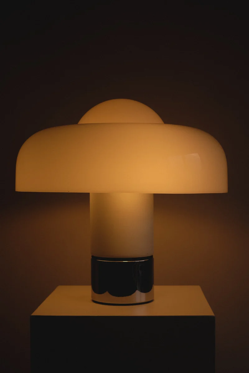 Vintage Brumbry Chrome Table Lamp by Luigi Massoni for Harvey Guzzini, 1960s
