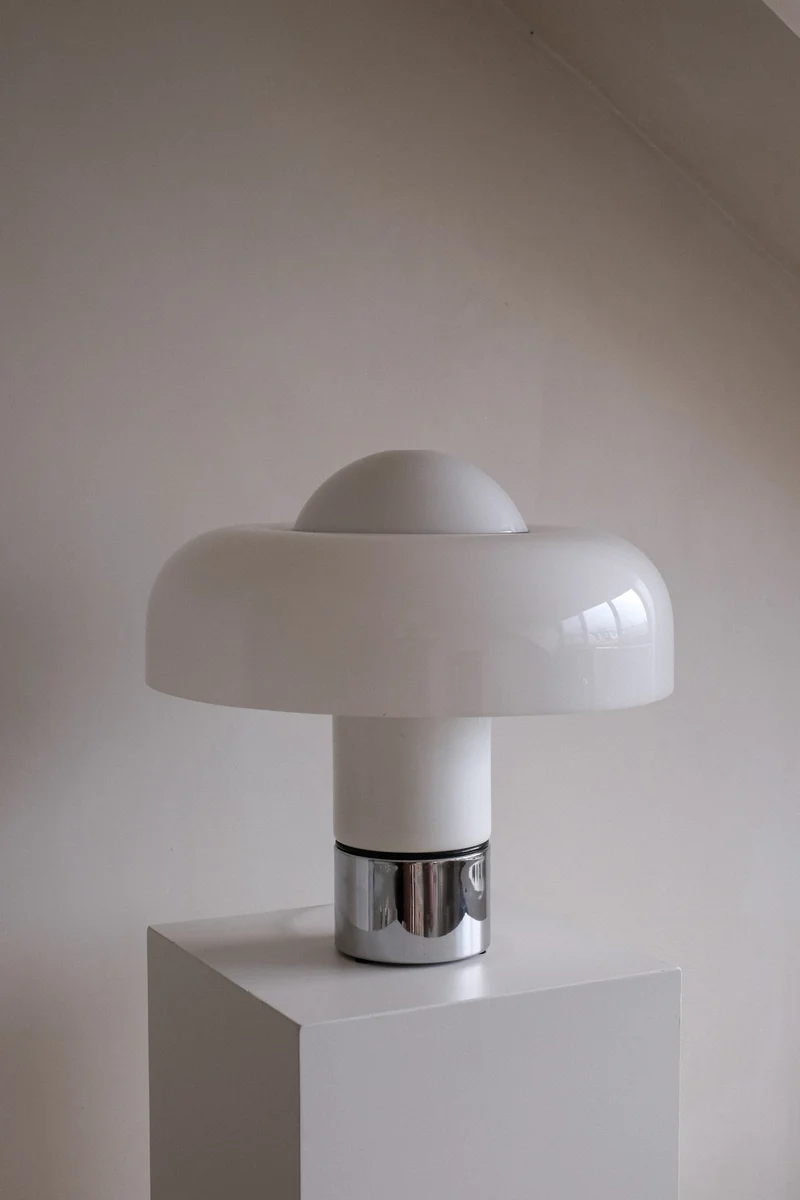 Vintage Brumbry Chrome Table Lamp by Luigi Massoni for Harvey Guzzini, 1960s