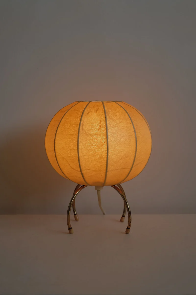 Vintage Cocoon Brass Table Lamp