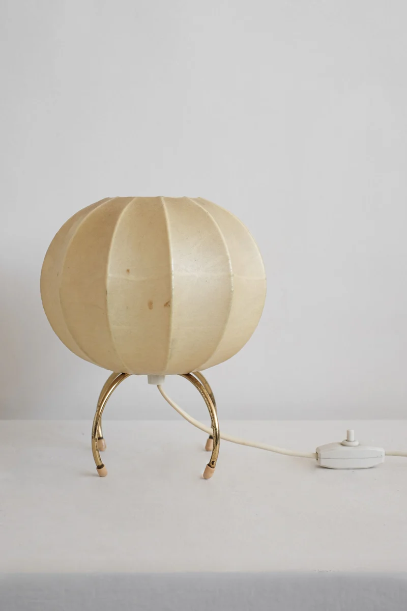 Vintage Cocoon Brass Table Lamp