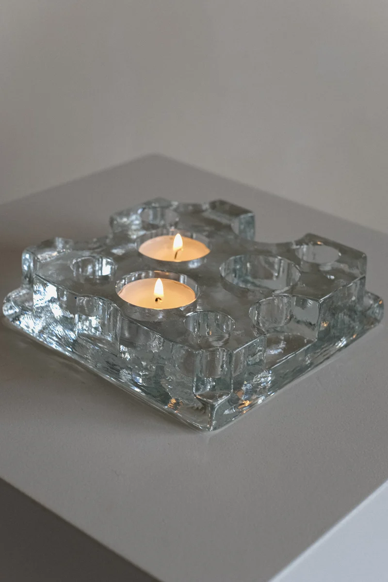 Glass Candle Holder