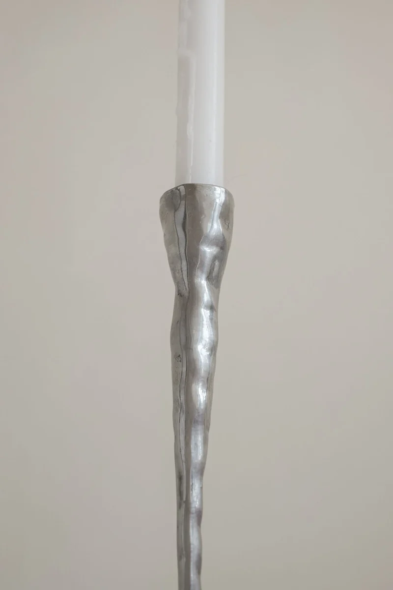 Pair of Aluminium Candle Holders