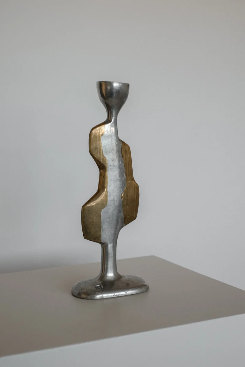 Brutalist Candle Holder by David Marshall, 1970s