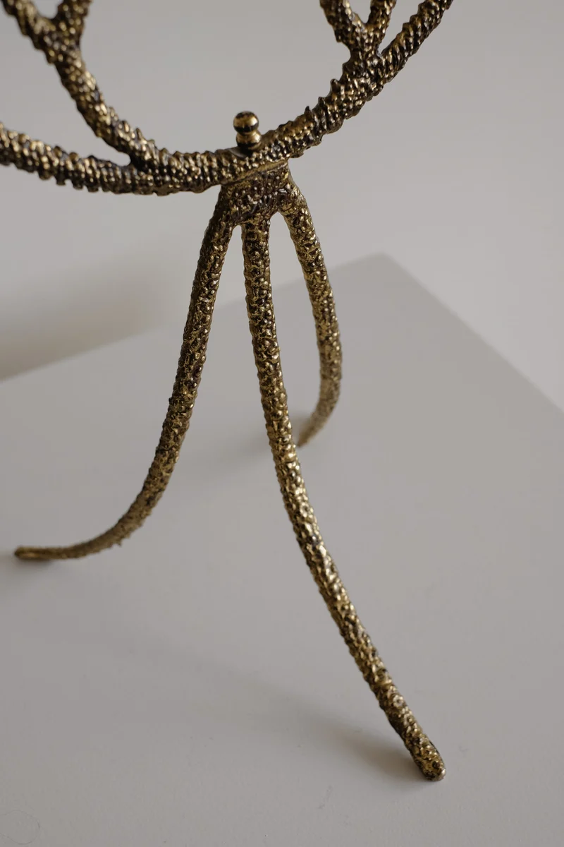 Rare Mid-Century Brutalist Bronze Candelabra