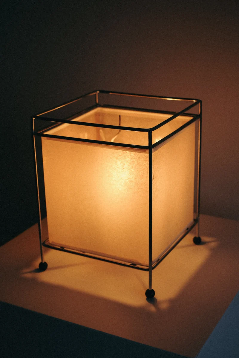 Vintage Japanese Rice Paper Table Lamp