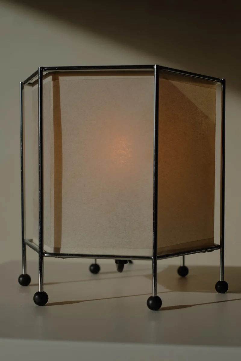 Vintage Japanese Rice Paper Table Lamp