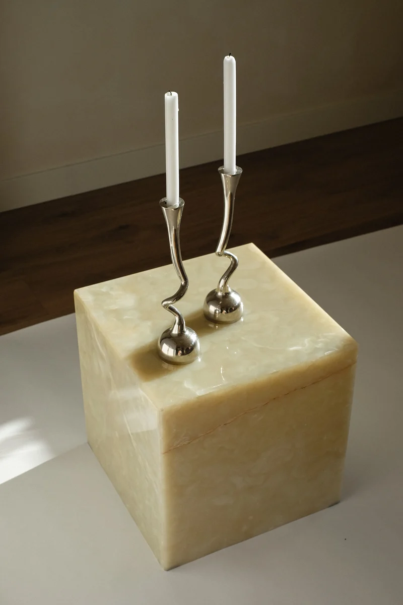 Pair of Curled Candleholders