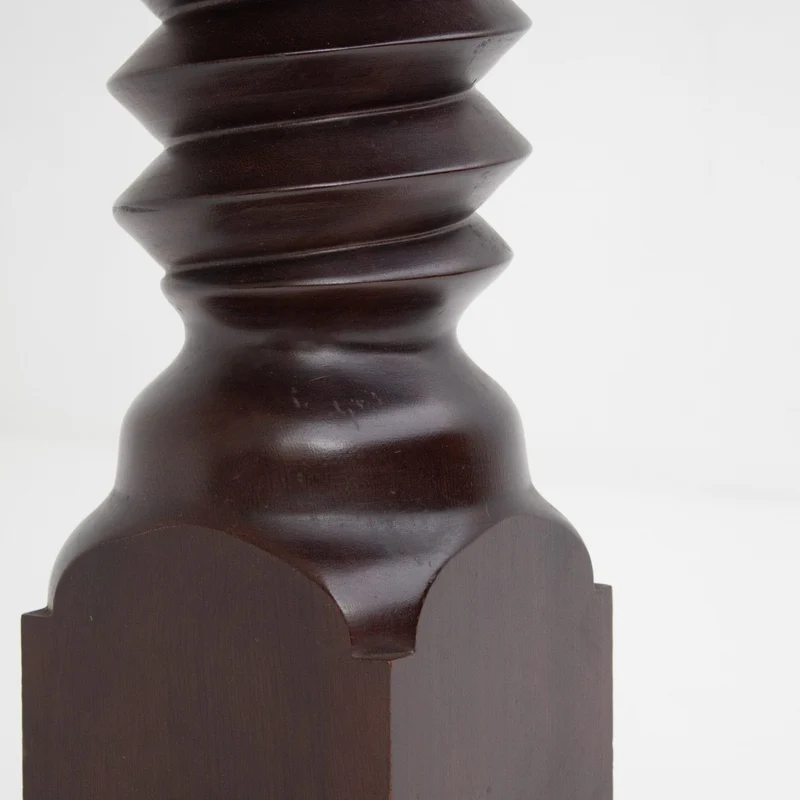 Vintage Wooden Pedestal Set in Stained Oak