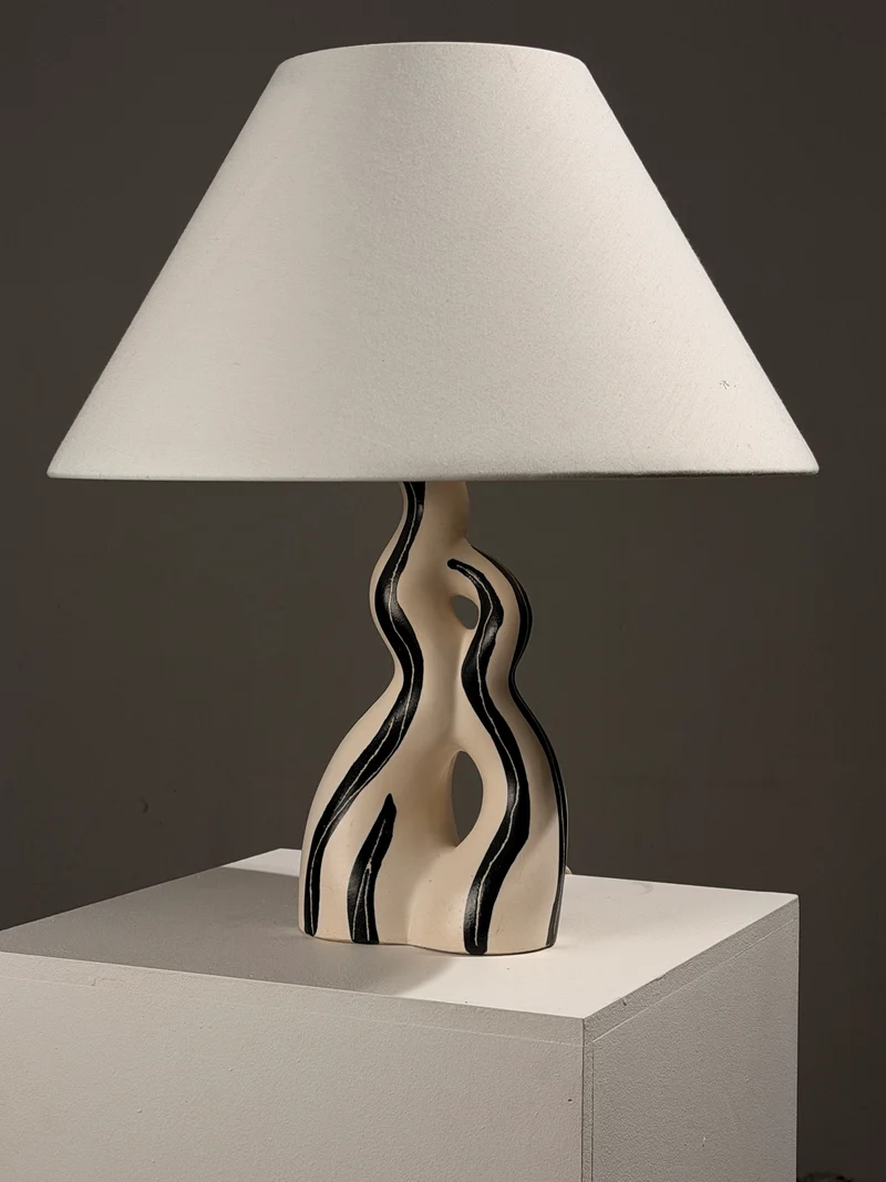 Vintage Rare zoomorphic ceramic table lamp, Vallauris, circa 1950