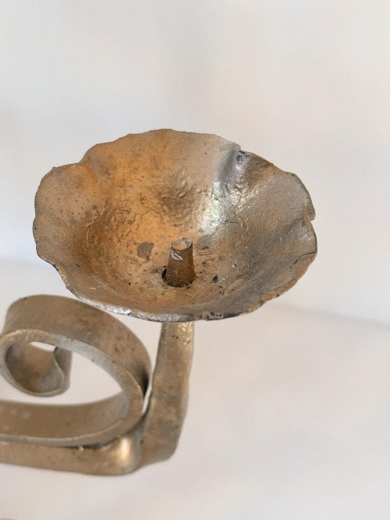 Folk Art 5 Arm Candelabra, Poland