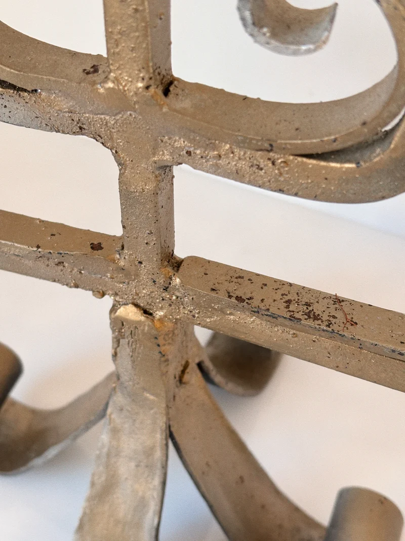 Folk Art 5 Arm Candelabra, Poland