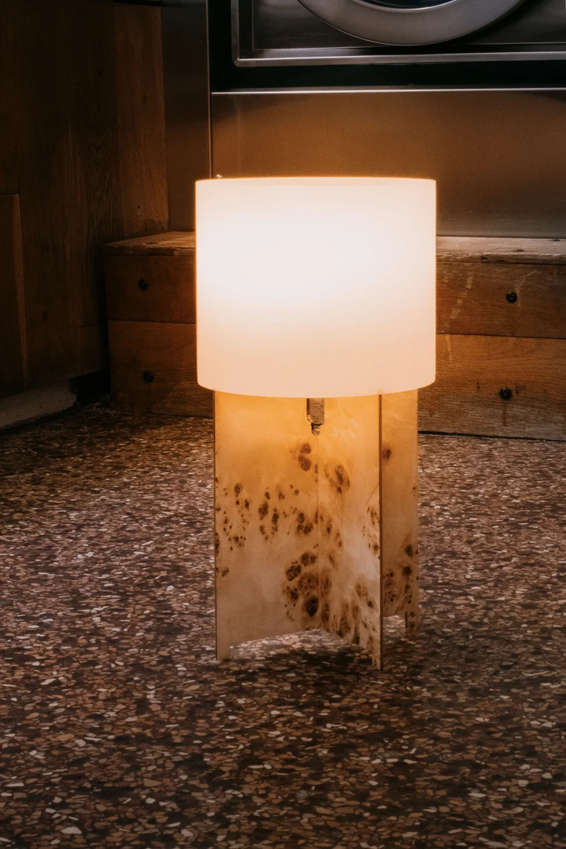 Lumix Table Lamp Poplar Wood