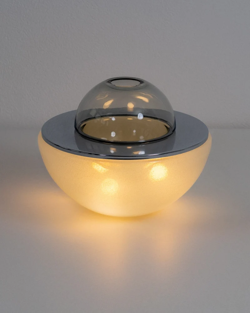 Vintage Mid-Century Carlo Nason Murano Glass Table Lamp Vase, 1960s