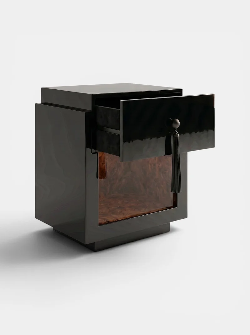 Leo Black And Dark Burl Wood
