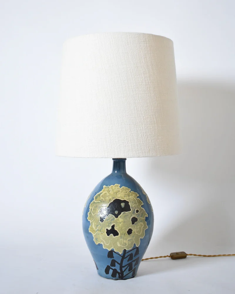 Vintage Simonot Ceramic Table Lamp, 1940s