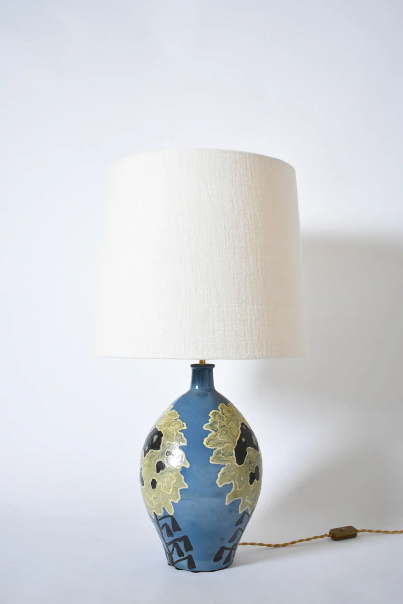 Vintage Simonot Ceramic Table Lamp, 1940s