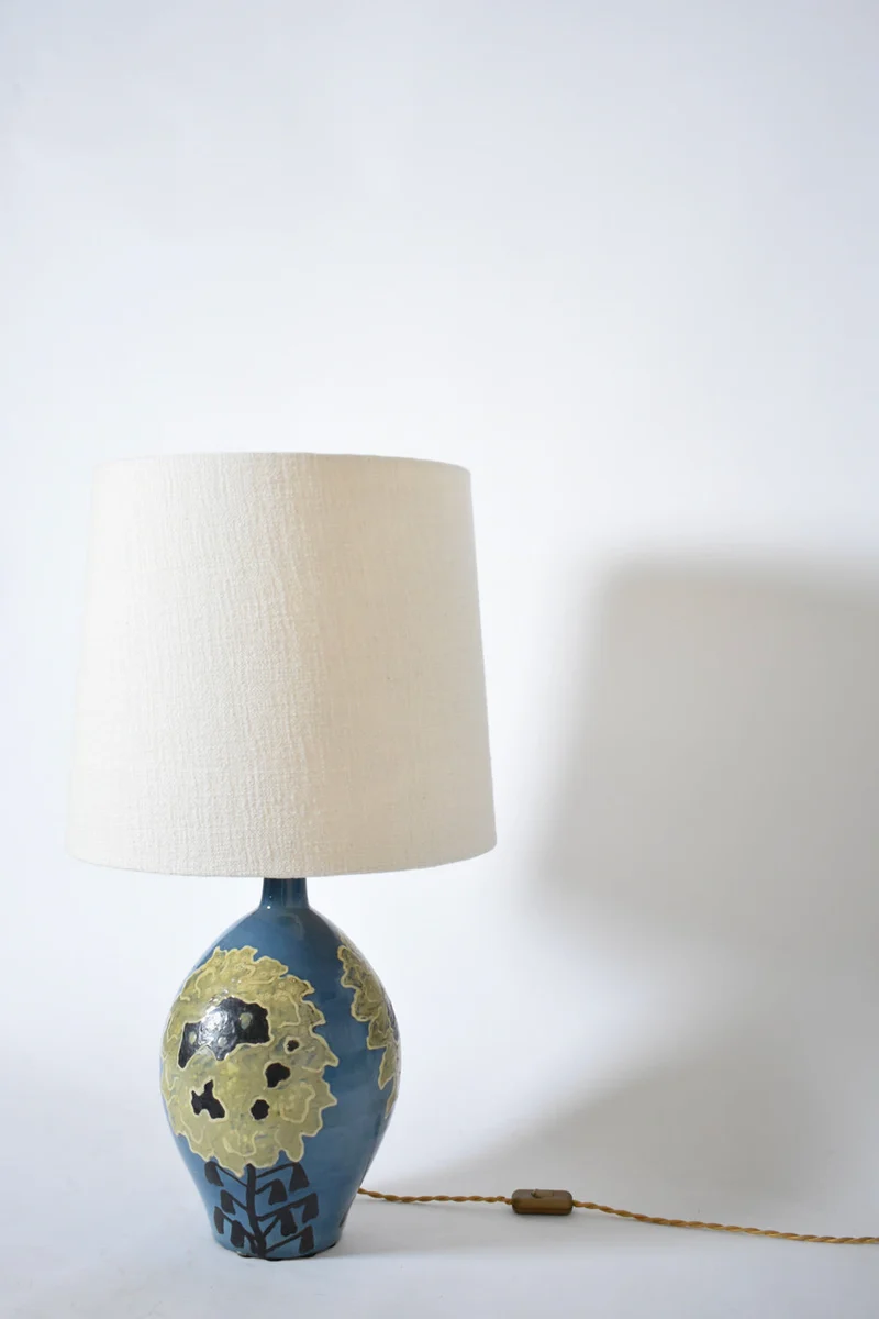 Vintage Simonot Ceramic Table Lamp, 1940s