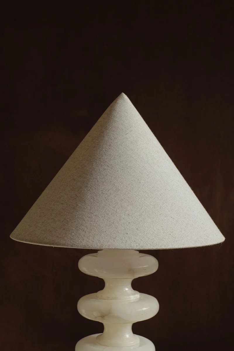 Vintage Sculptural Alabaster Table Lamp