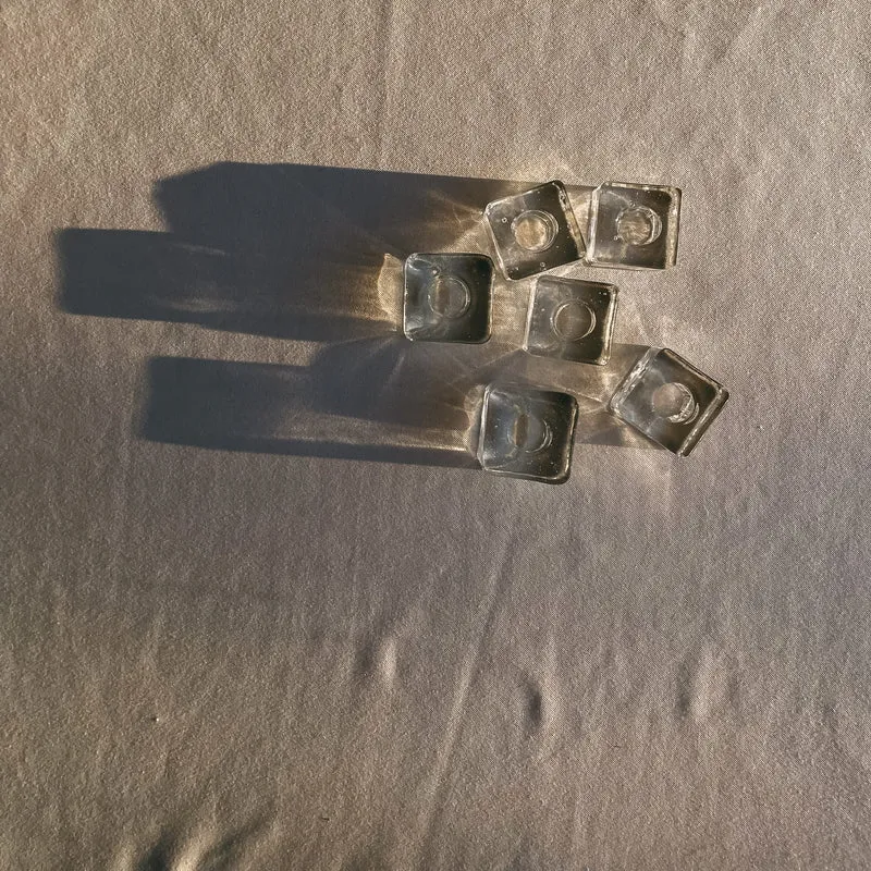 Brutalist Glass Candle Holders (set of 6)