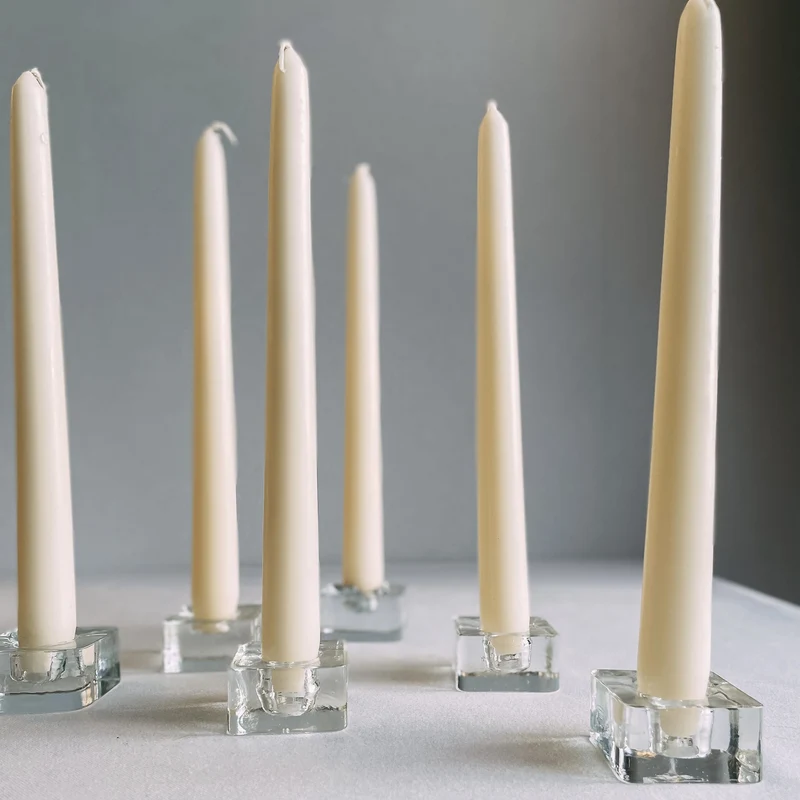 Brutalist Glass Candle Holders (set of 6)