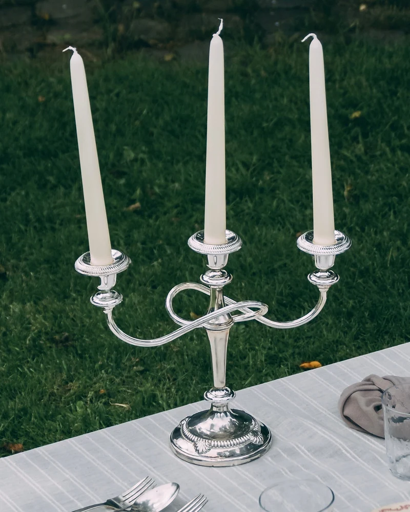 Three-armed Silver Candelabra