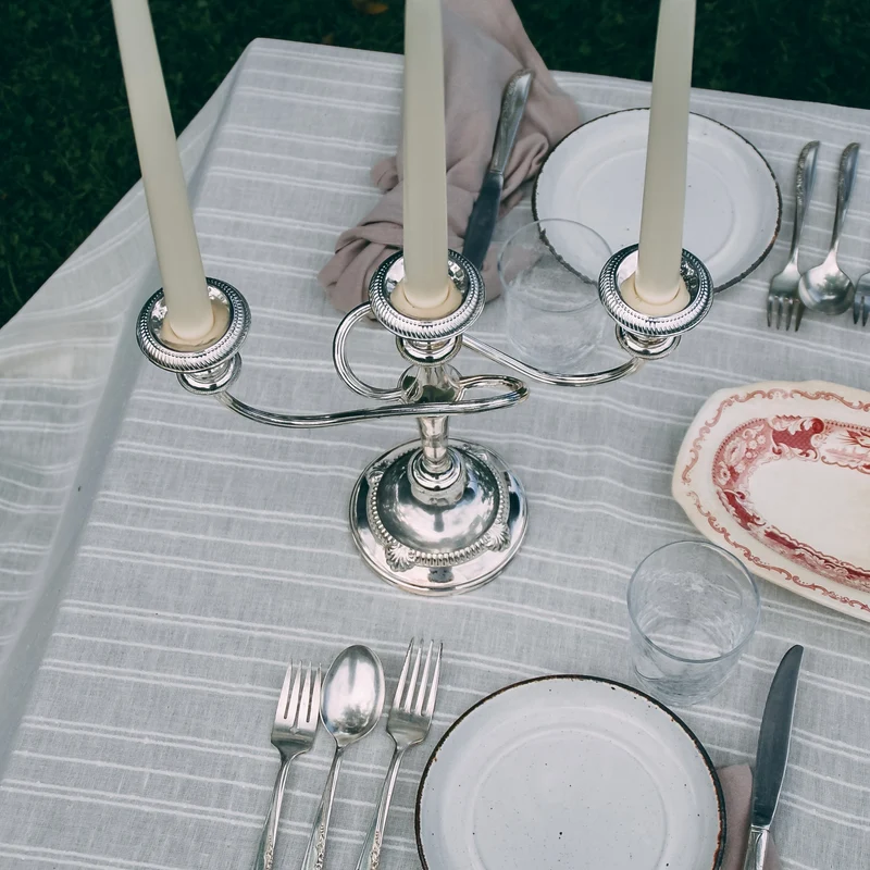 Three-armed Silver Candelabra