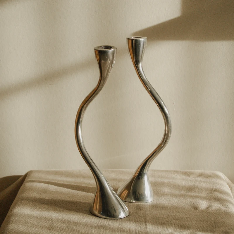 Pair of Curvy Candle Holders
