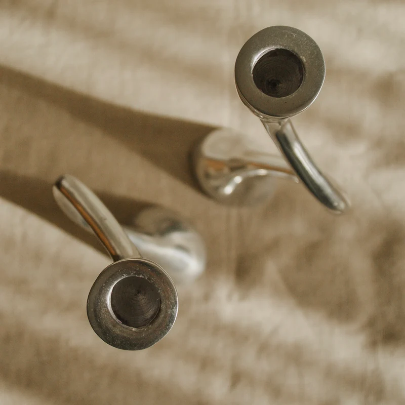 Pair of Curvy Candle Holders