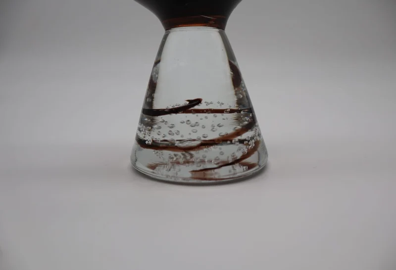 Mid-Century Organic Hand-Blown Glass Sculptural Coupe – 1960s