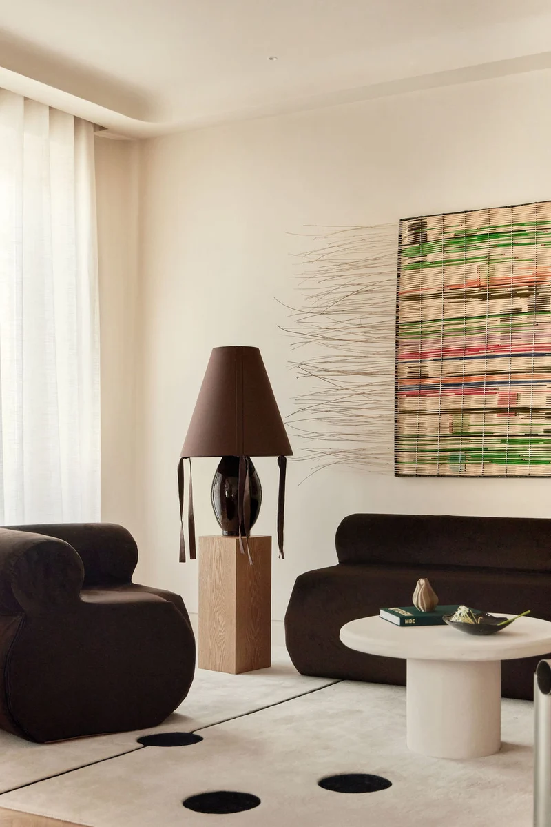 Brown Ceramic Large Table Lamp