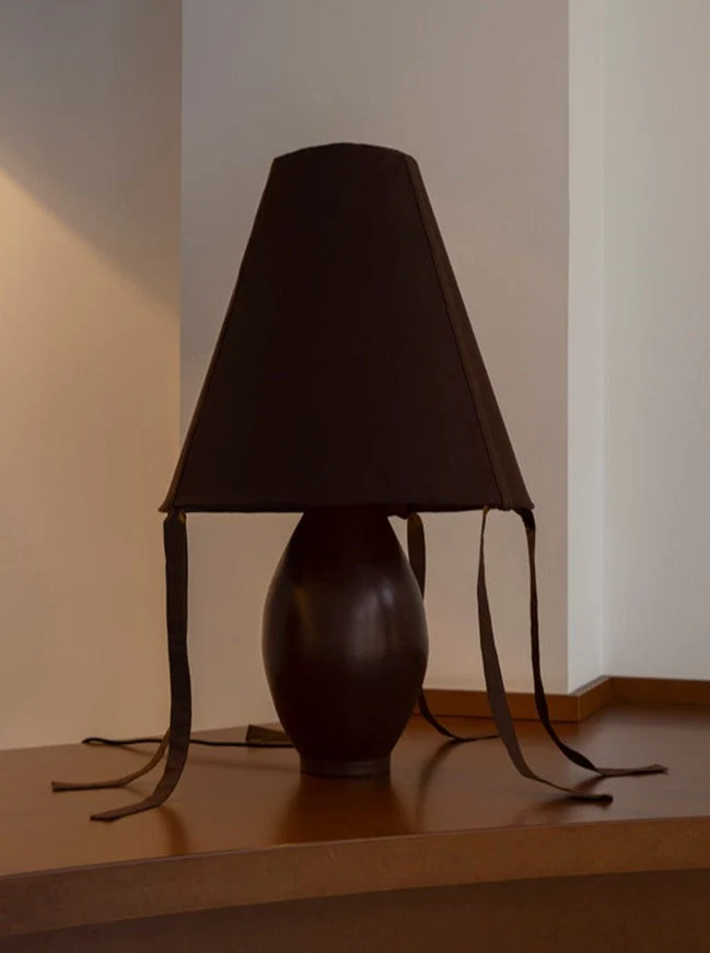 Brown Ceramic Large Table Lamp