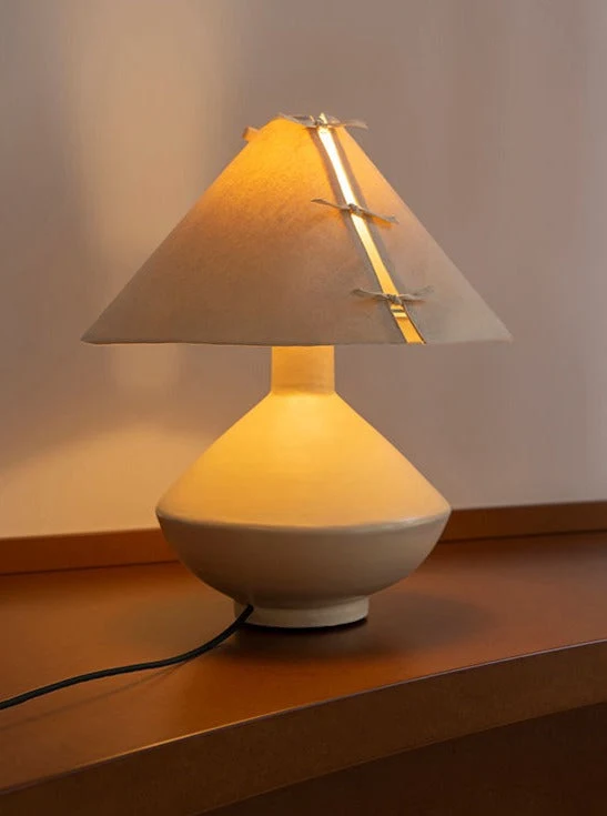 Bone Ceramic Large Table Lamp