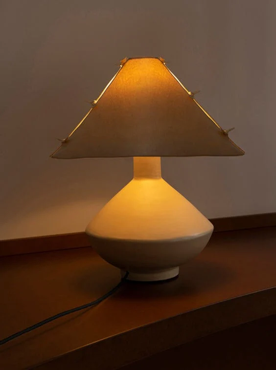 Bone Ceramic Large Table Lamp