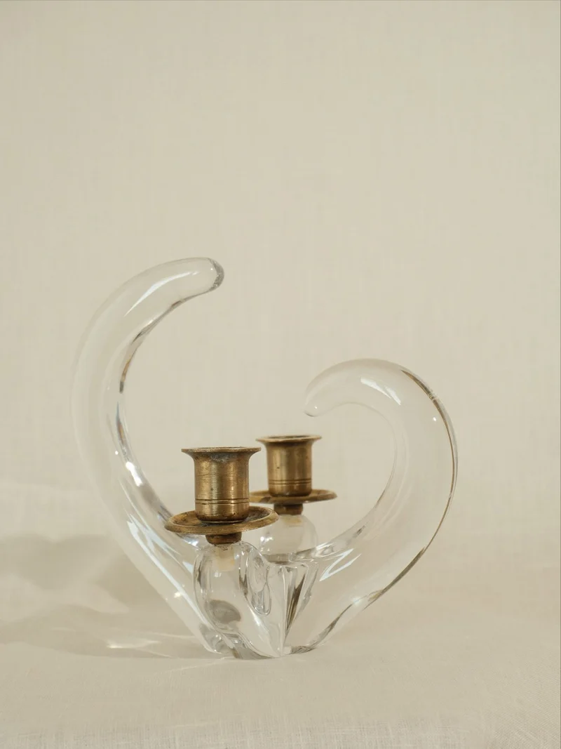 Schneider Crystal Double Candlestick