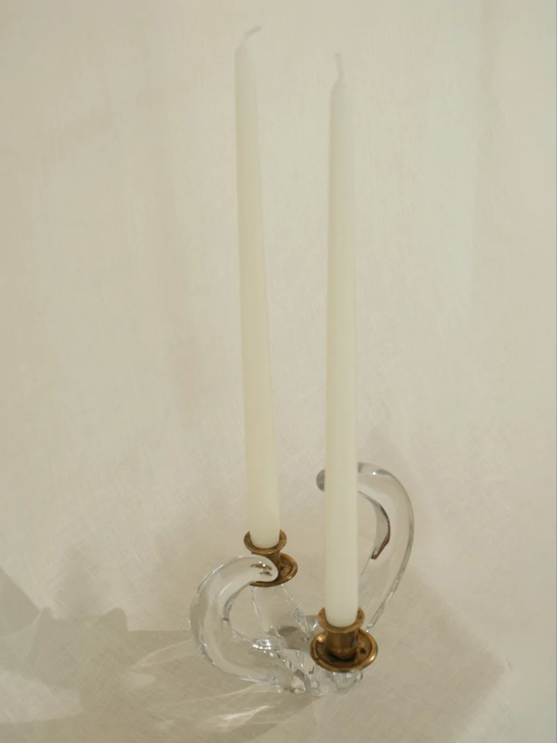 Schneider Crystal Double Candlestick