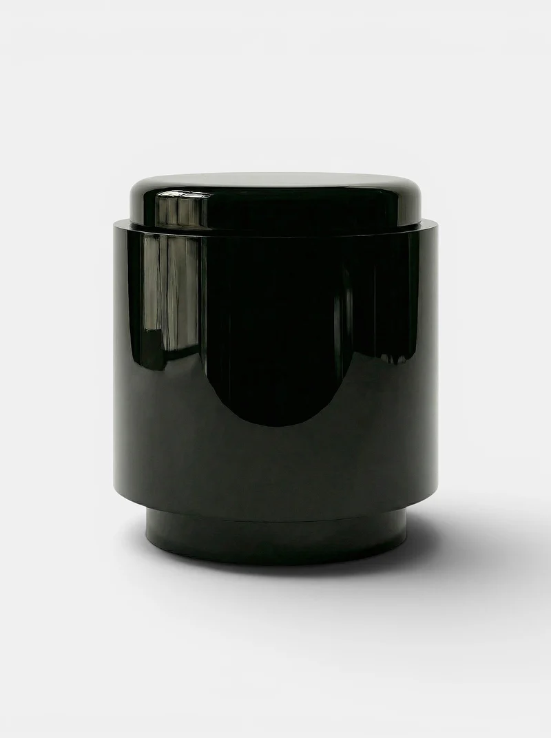 Pompon Black And Off-White Nightstand