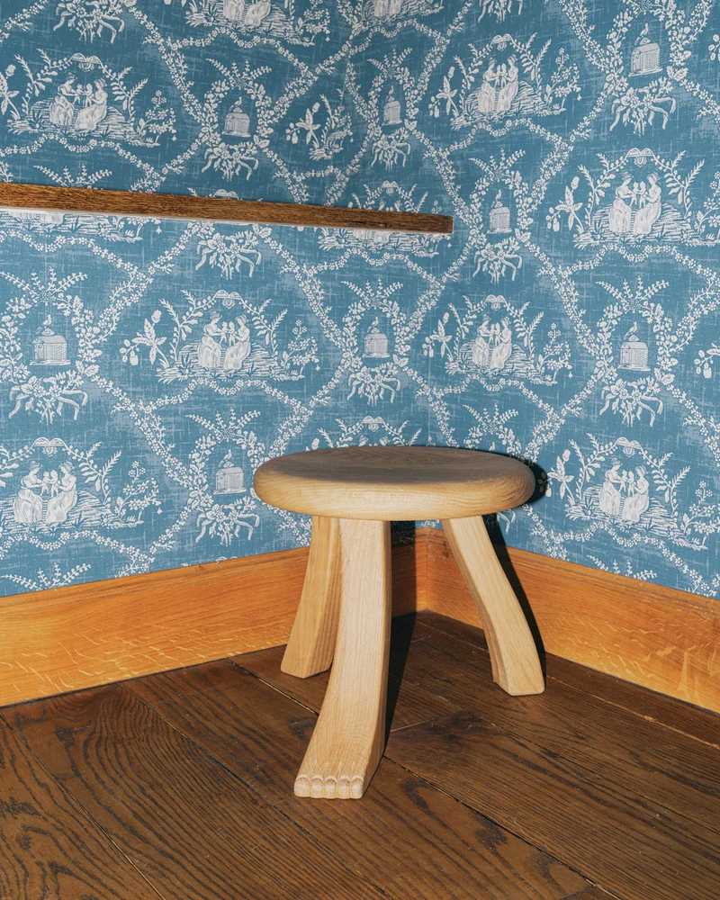Foot Stool in Black Chestnut