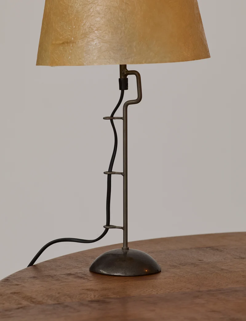 Vintage Mid Century Table Lamps with Sculptural Metal Base, 1970s