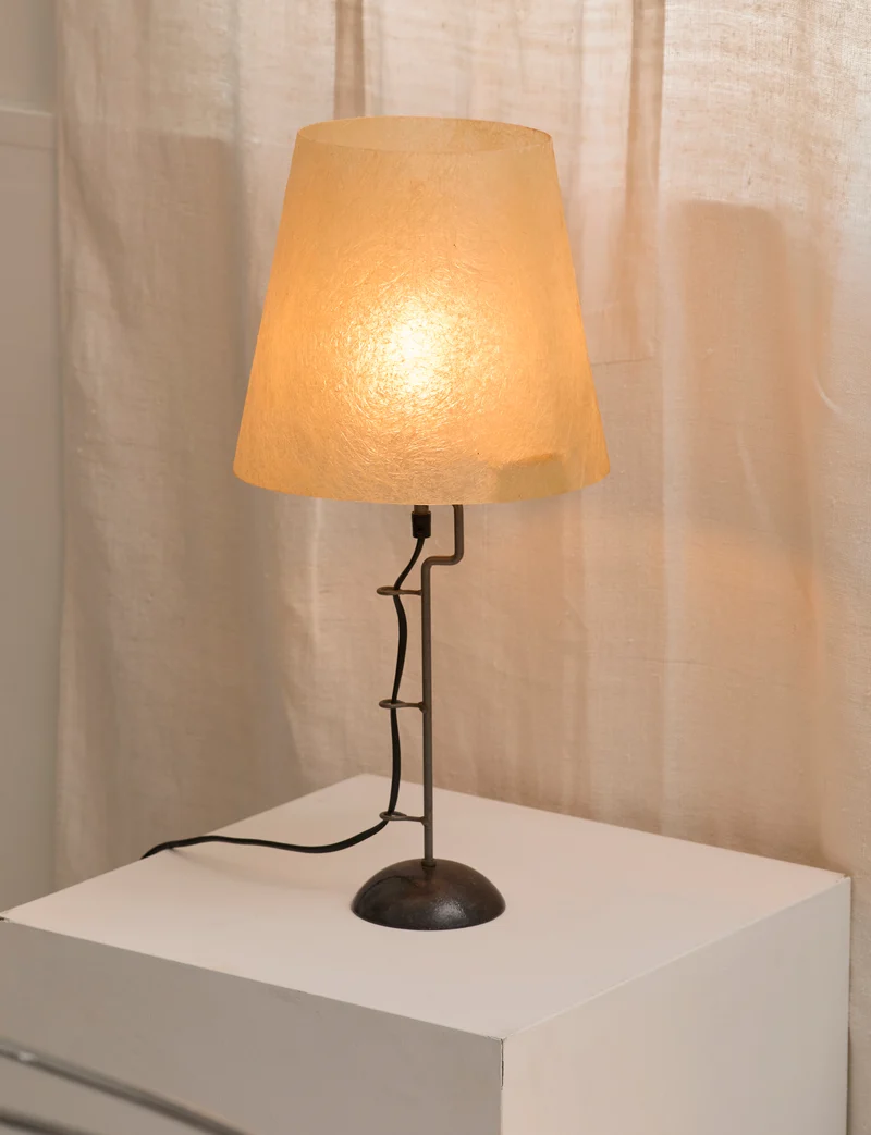 Vintage Mid Century Table Lamps with Sculptural Metal Base, 1970s