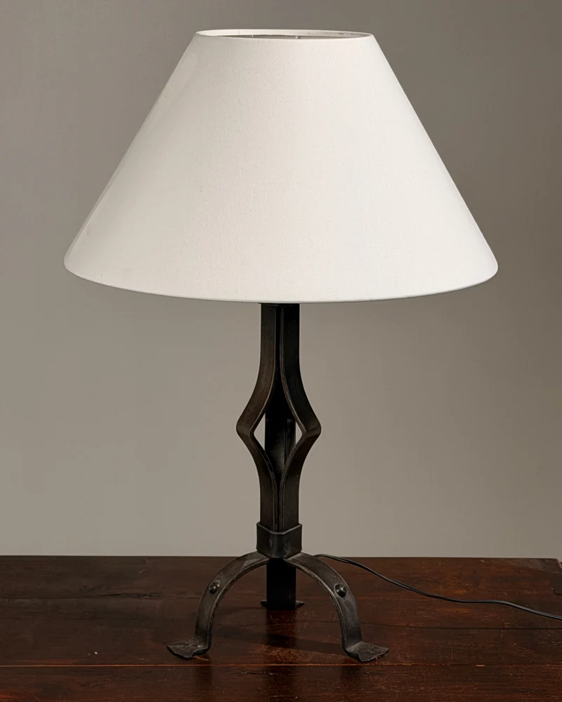 Vintage Wrought-iron Table Lamp Base, France, circa 1950