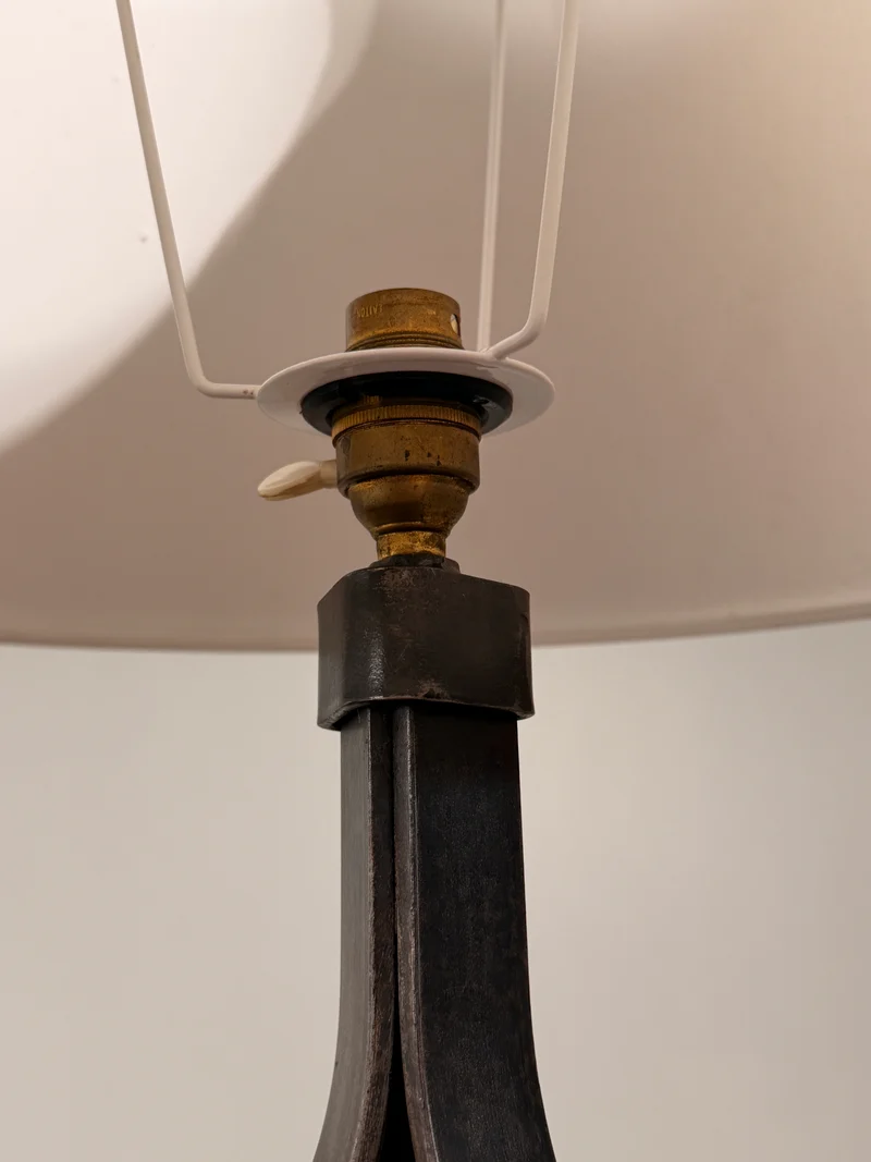 Vintage Wrought-iron Table Lamp Base, France, circa 1950