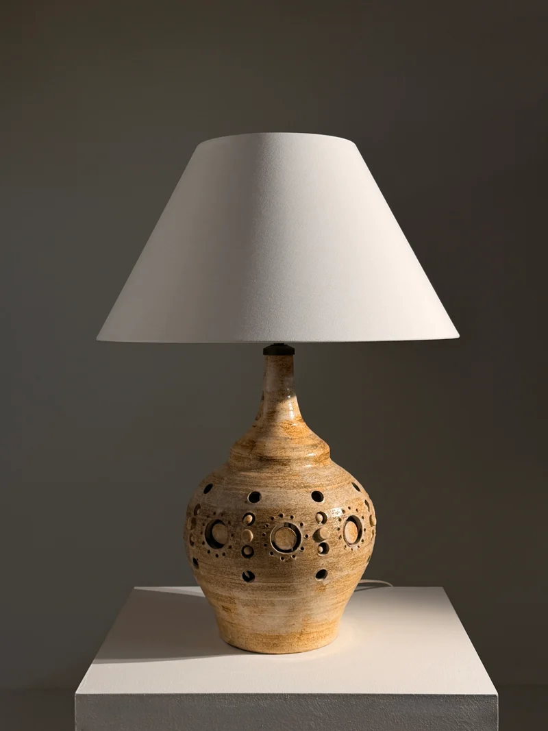 Vintage Large ceramic table lamp by Georges Pelletier, circa 1960